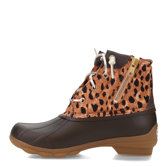 Sperry Syren Gulf Womens Ankle Duck Boots Brown Cheetah STS86757 NEW Multi Sz - Picture 6 of 10